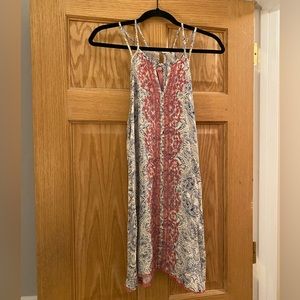 En Cremé blue and pink dress